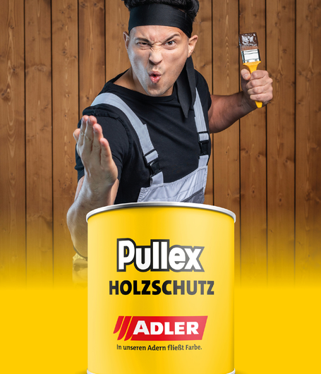 Tak zmieniają się czasy: Kiedyś Pullex reklamował „Hiasl, majsterkowicz, a dziś zachowujący zimną krew karateka”. | © ADLER