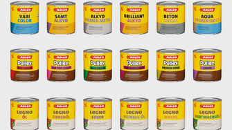 Niezależnie od tego, czy chodzi o lakiery budowlane, ochronę drewna czy linię Legno – spójny design ułatwia orientację… | © ADLER