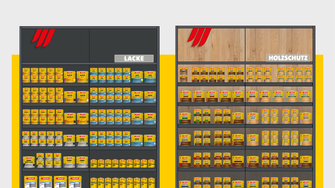 ... idealnie wpisuje się w koncepcję ADLER Shop 4.0 i sprawia, że regały stają się żółtym punktem przyciągającym wzrok. | © ADLER