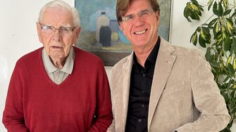 Kierownik działu w firmie ADLER Alexander Ringler z twórcą Pullex Rolfem Pellengahrem. | © ADLER