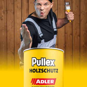 Tak zmieniają się czasy: Kiedyś Pullex reklamował „Hiasl, majsterkowicz, a dziś zachowujący zimną krew karateka”. | © ADLER